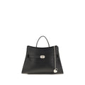Alexander McQueen Black Calf Leather Bos Taurus Shoulder Bag