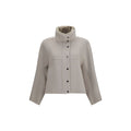 Brunello Cucinelli White Wool Oves Aries Coat