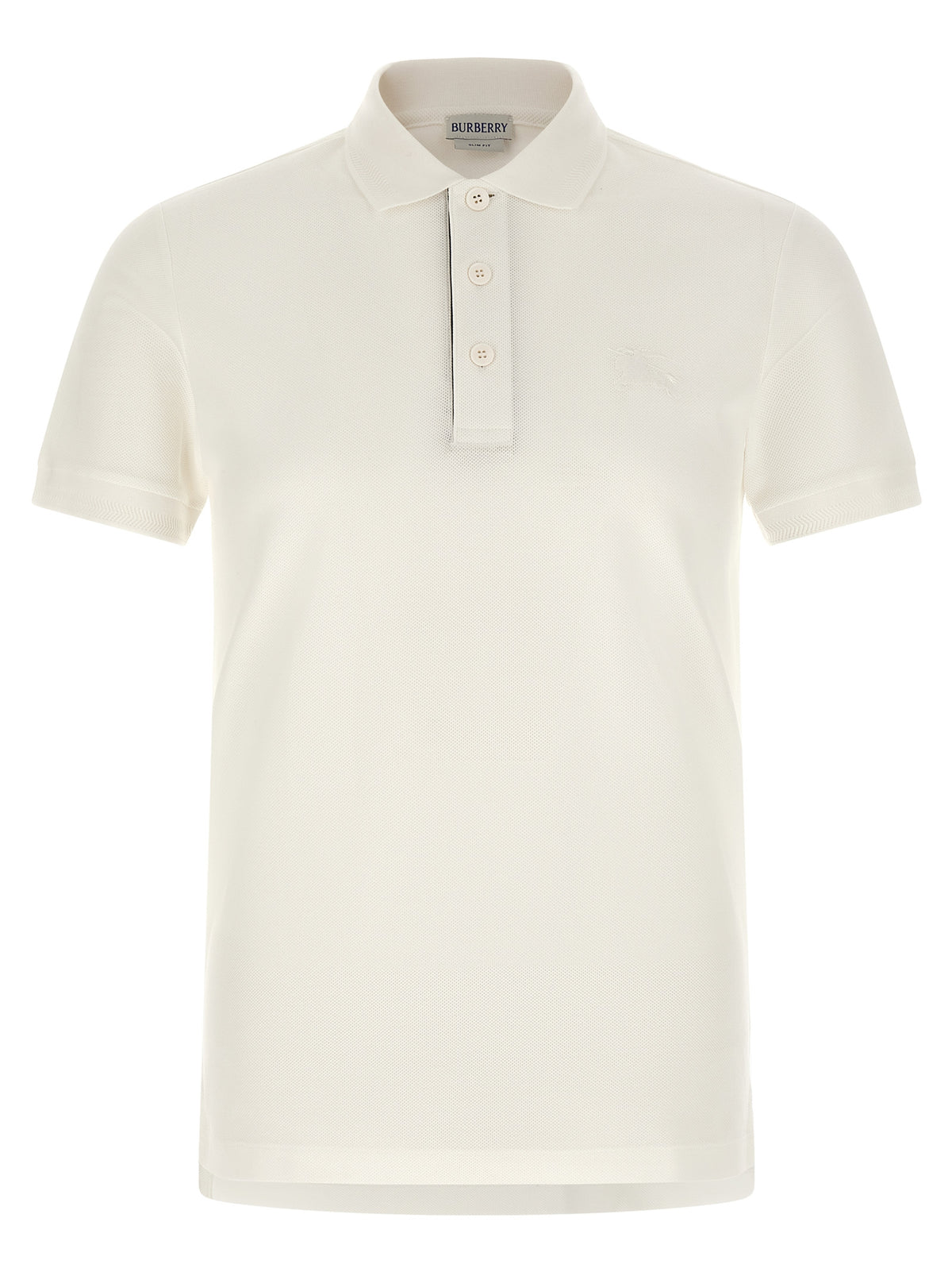 Burberry White Cotton Polo Shirt