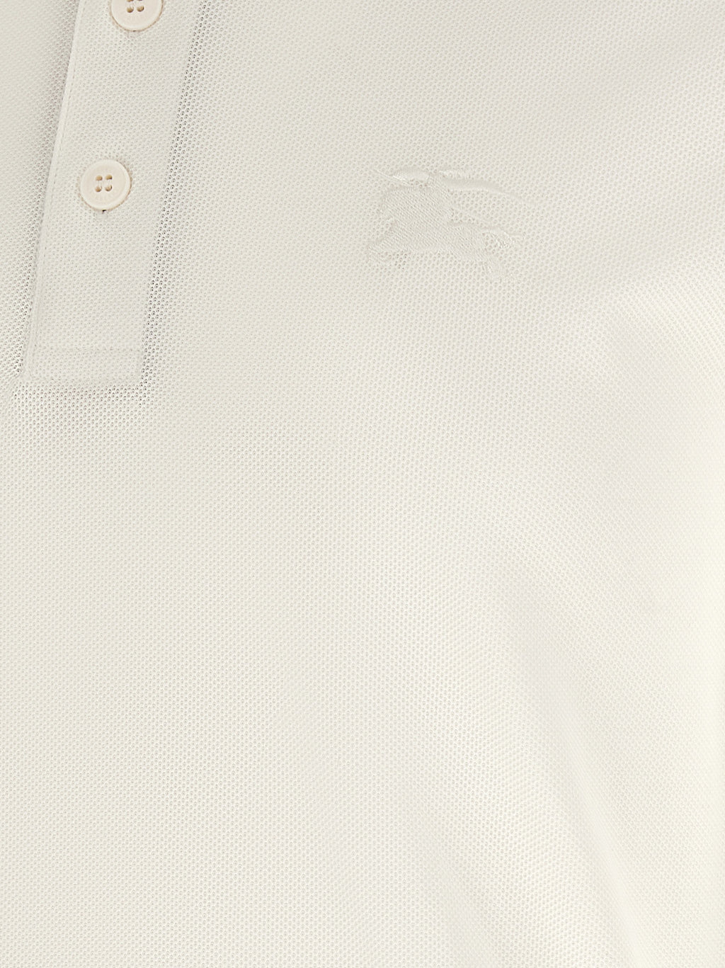 Burberry White Cotton Polo Shirt
