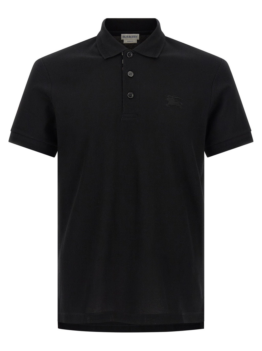 Burberry Black Cotton Polo Shirt