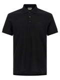 Burberry Black Cotton Polo Shirt