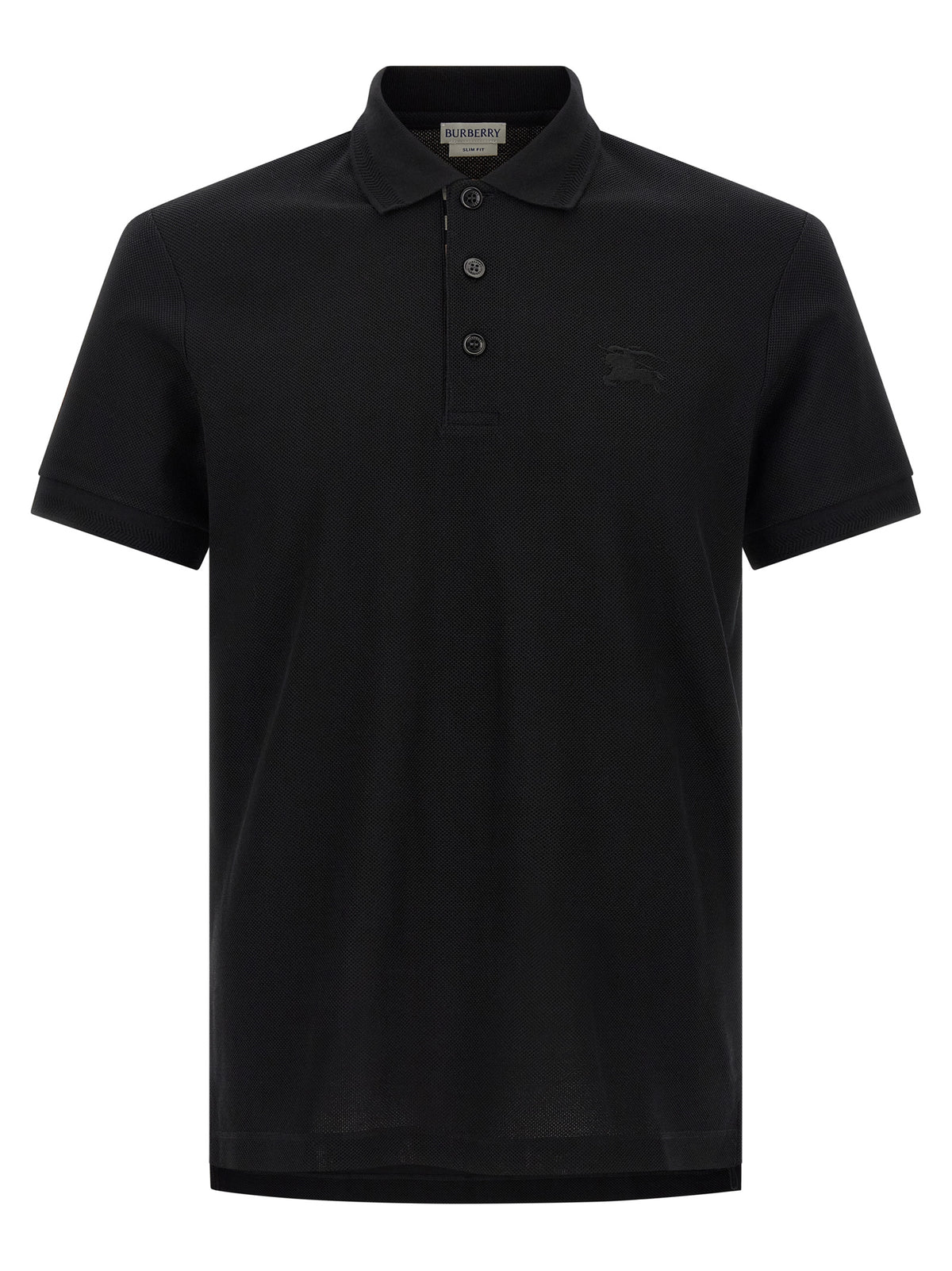 Burberry Black Cotton Polo Shirt