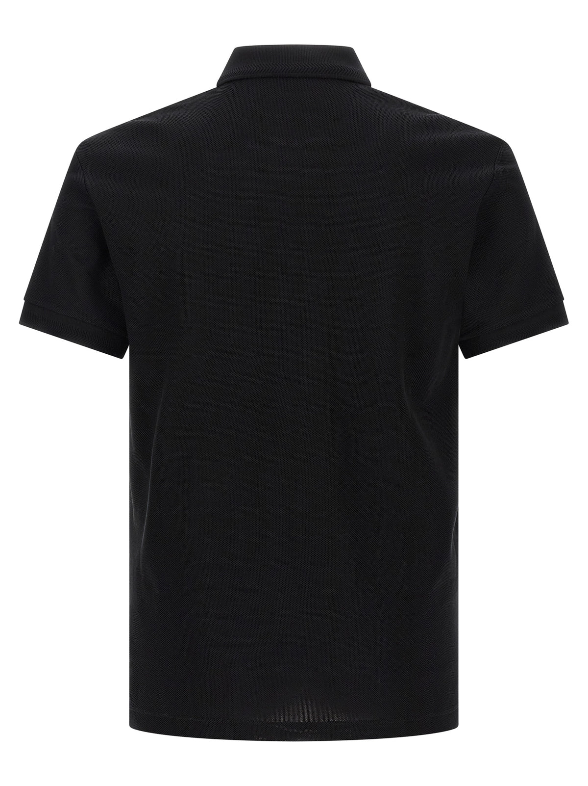 Burberry Black Cotton Polo Shirt
