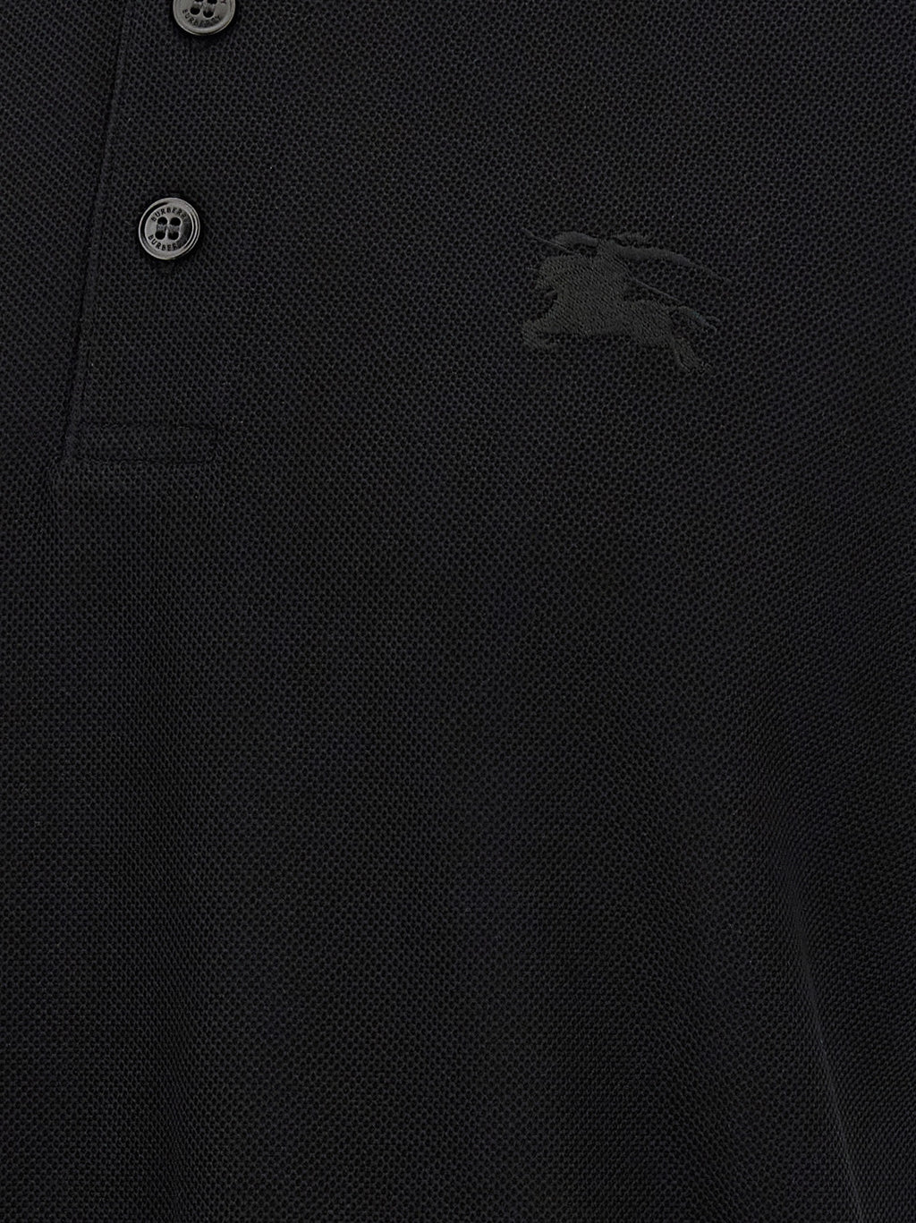 Burberry Black Cotton Polo Shirt