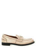 Miu Miu White Calfskin Slip-On Loafers