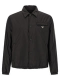 Prada Black Recycled Polyamide Full-Length Jacket