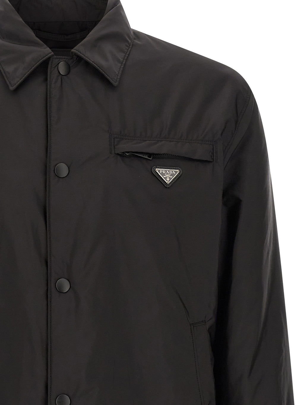 Prada Black Recycled Polyamide Full-Length Jacket