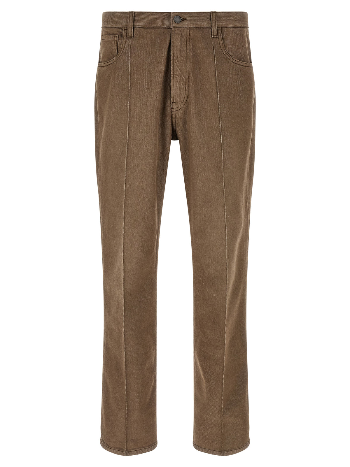 Prada Brown Cotton Casual Pants