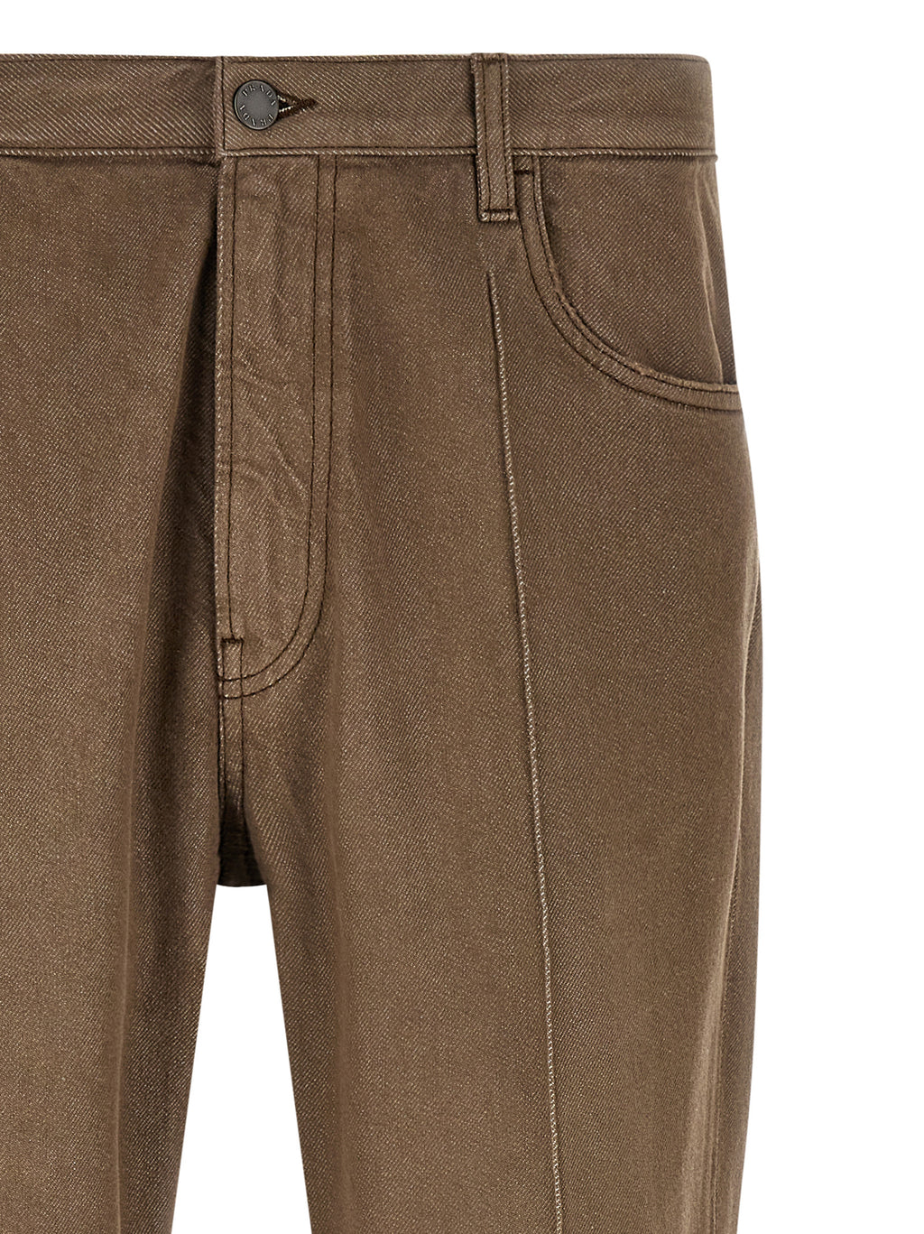 Prada Brown Cotton Casual Pants