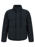 Stone Island Blue Cotton Full-Length Jacket