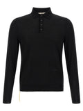 Fendi Black Virgin Wool Polo Shirt