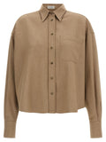 Brunello Cucinelli Beige Cotton Blouse