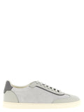 Brunello Cucinelli Gray Calfskin Low Top Sneakers