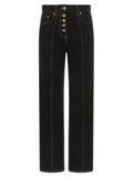 Versace Black Cotton High-Waisted Jean