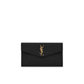 Saint Laurent Black Leather Clutch Bag