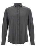 Brunello Cucinelli Gray Silk Blouse