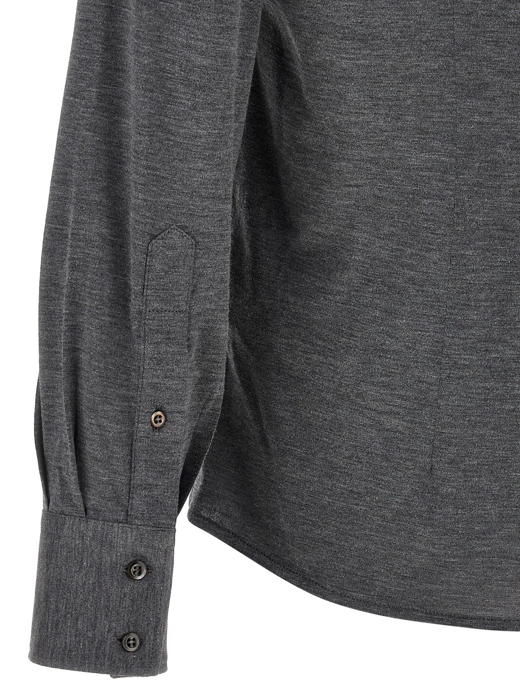 Brunello Cucinelli Gray Silk Blouse