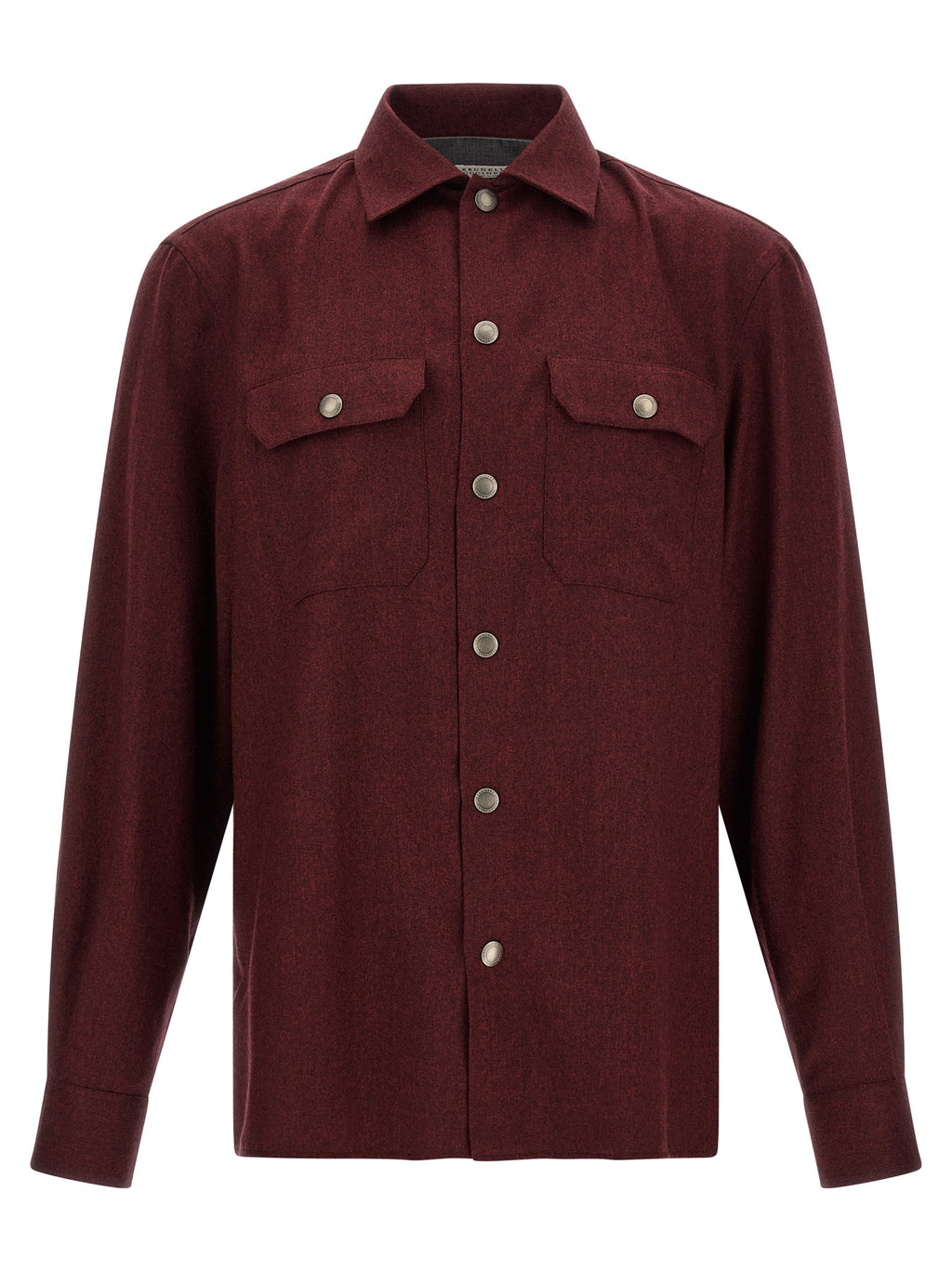 Brunello Cucinelli Bordeaux Virgin Wool Blouse