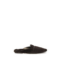 Brunello Cucinelli Brown Fur Ballet Flats