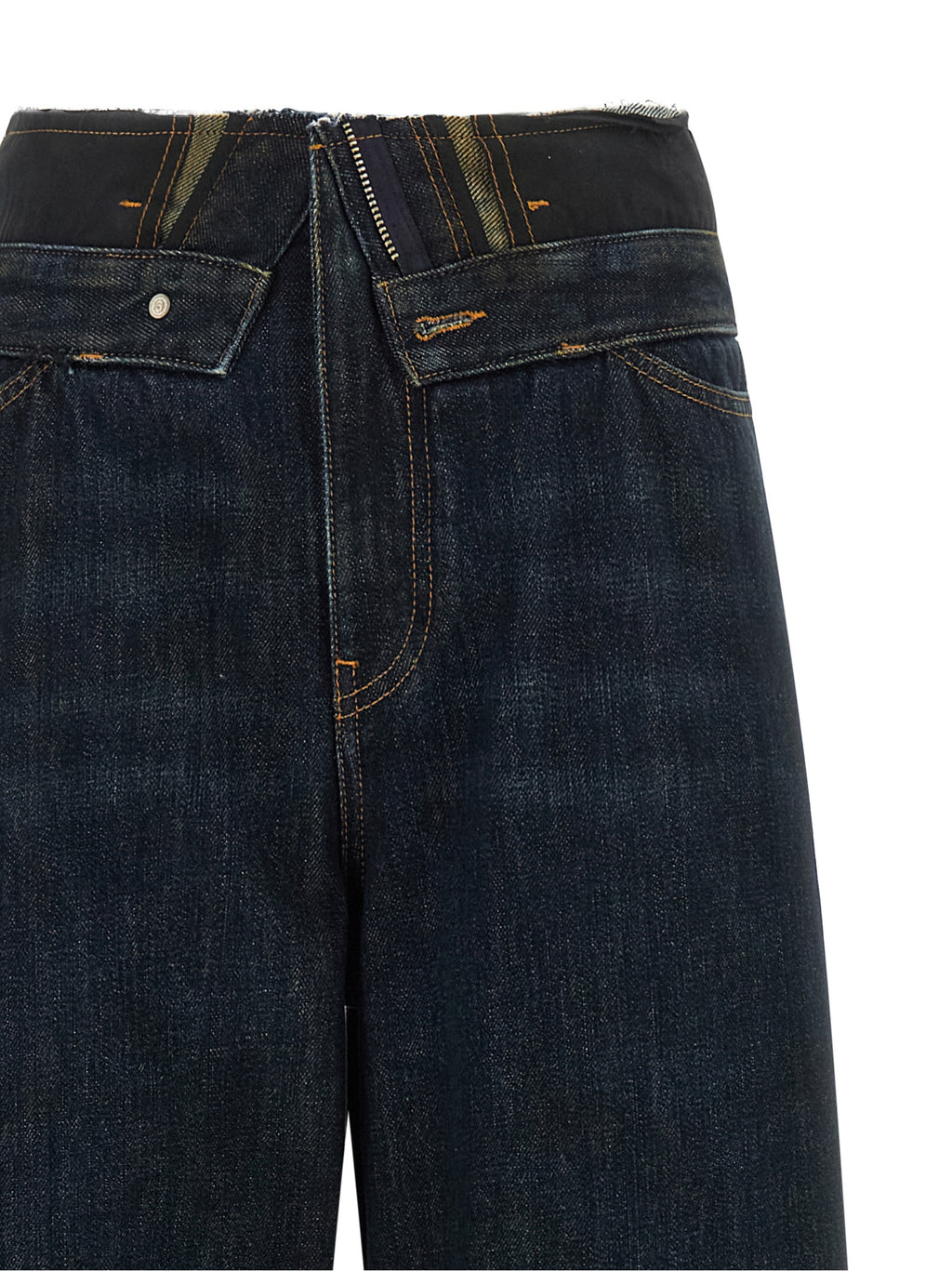 MM6 Maison Margiela Blue Cotton High-Waisted Jean