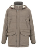 Brunello Cucinelli Beige Wool Parka