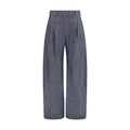 Brunello Cucinelli Blue Cotton High-Waisted Jean