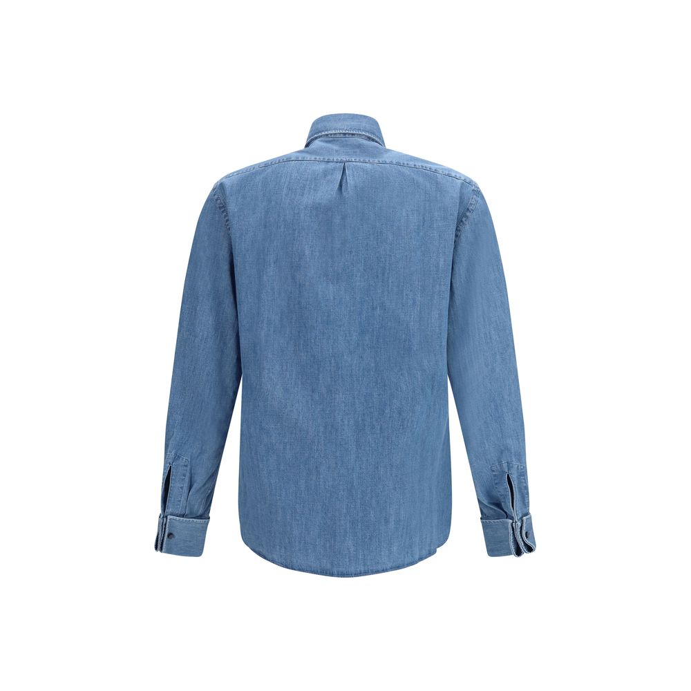 Brunello Cucinelli Blue Denim Shirt