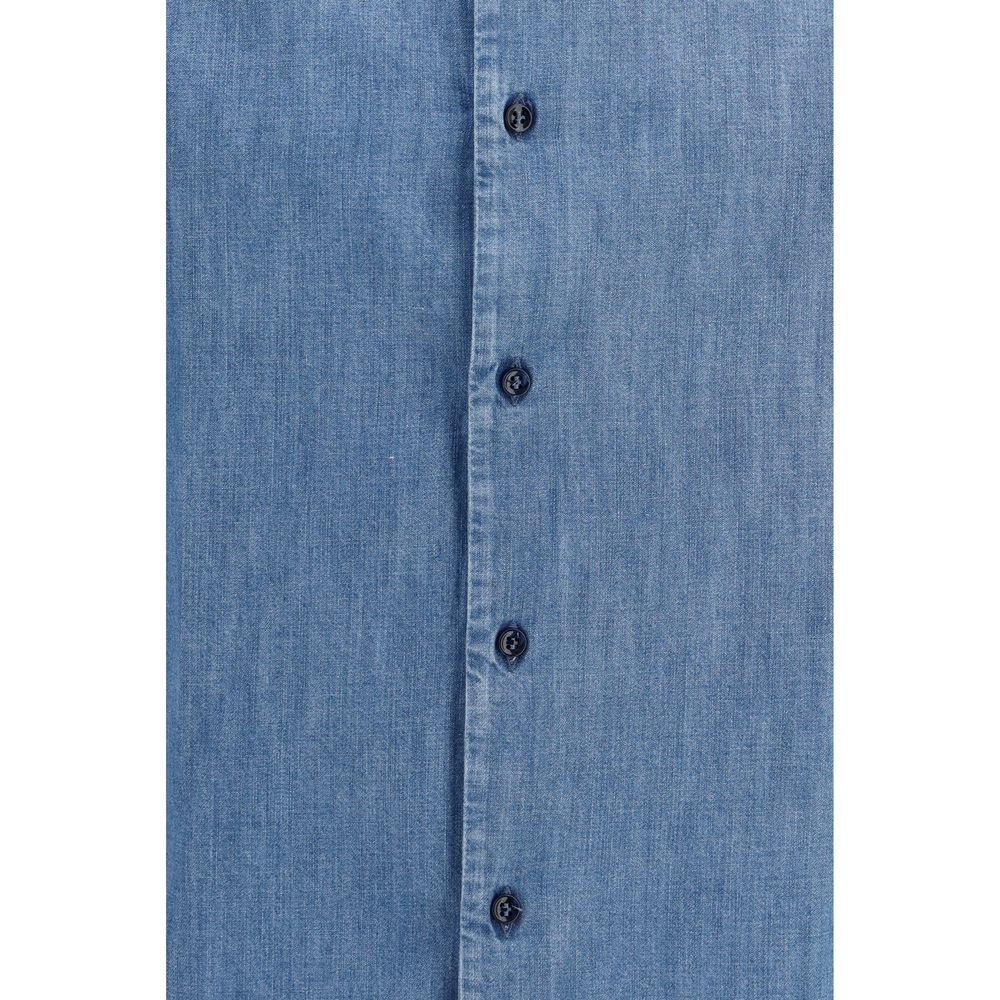 Brunello Cucinelli Blue Denim Shirt