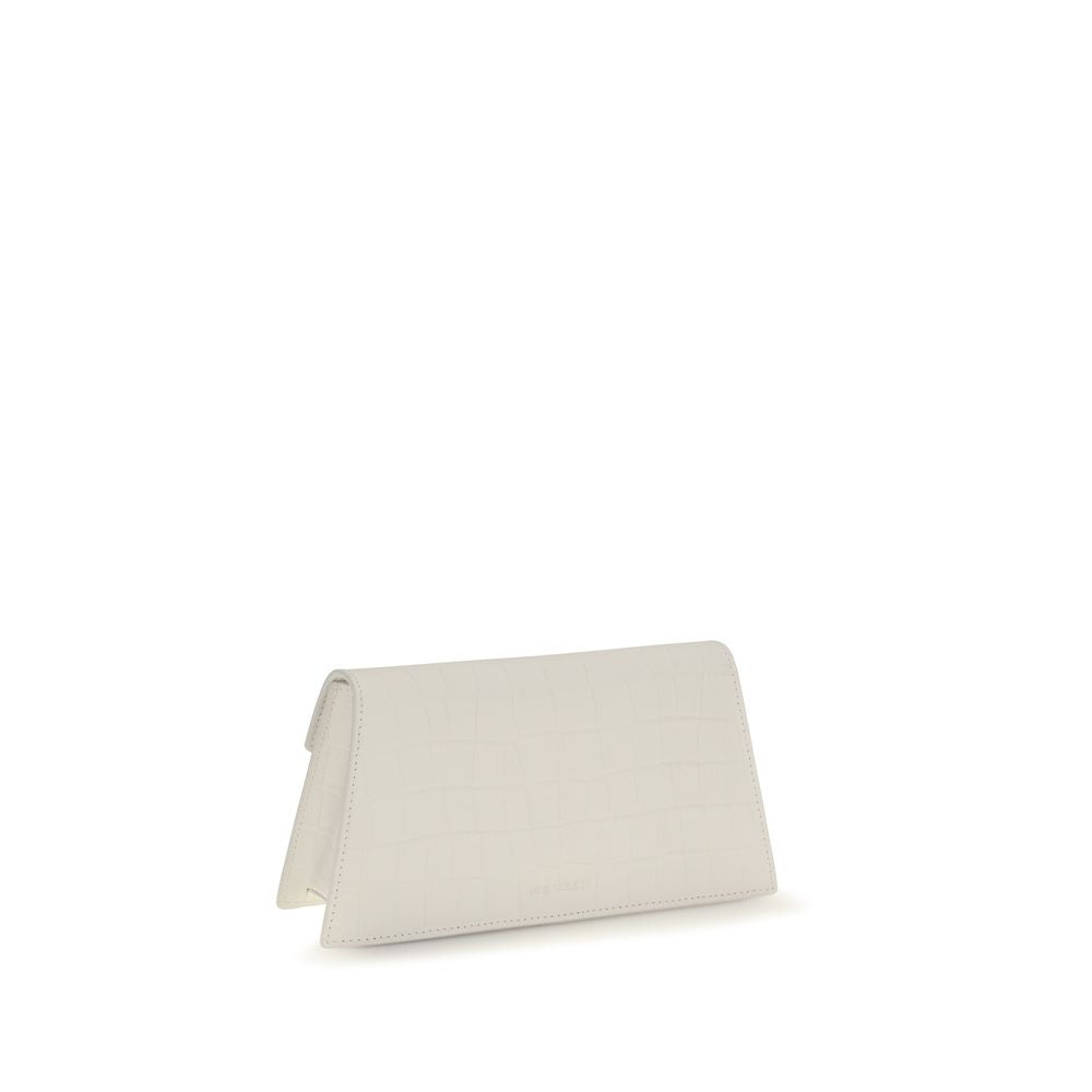 Alexander McQueen White Calf Leather Bos Taurus Clutch Bag