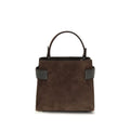 Brunello Cucinelli Brown Calf Leather Bos Taurus Handbag