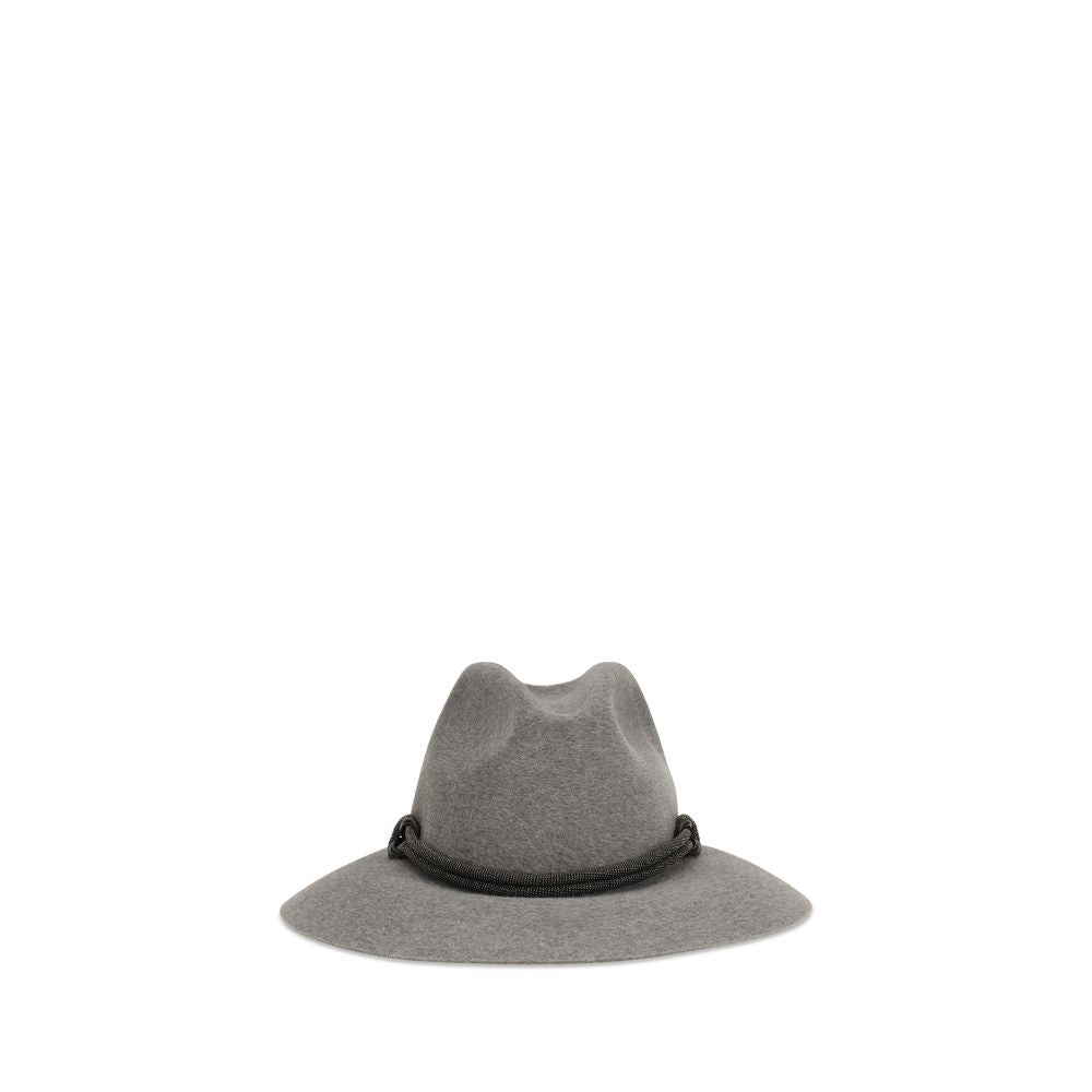 Brunello Cucinelli Gray Eco Fabric Fedora