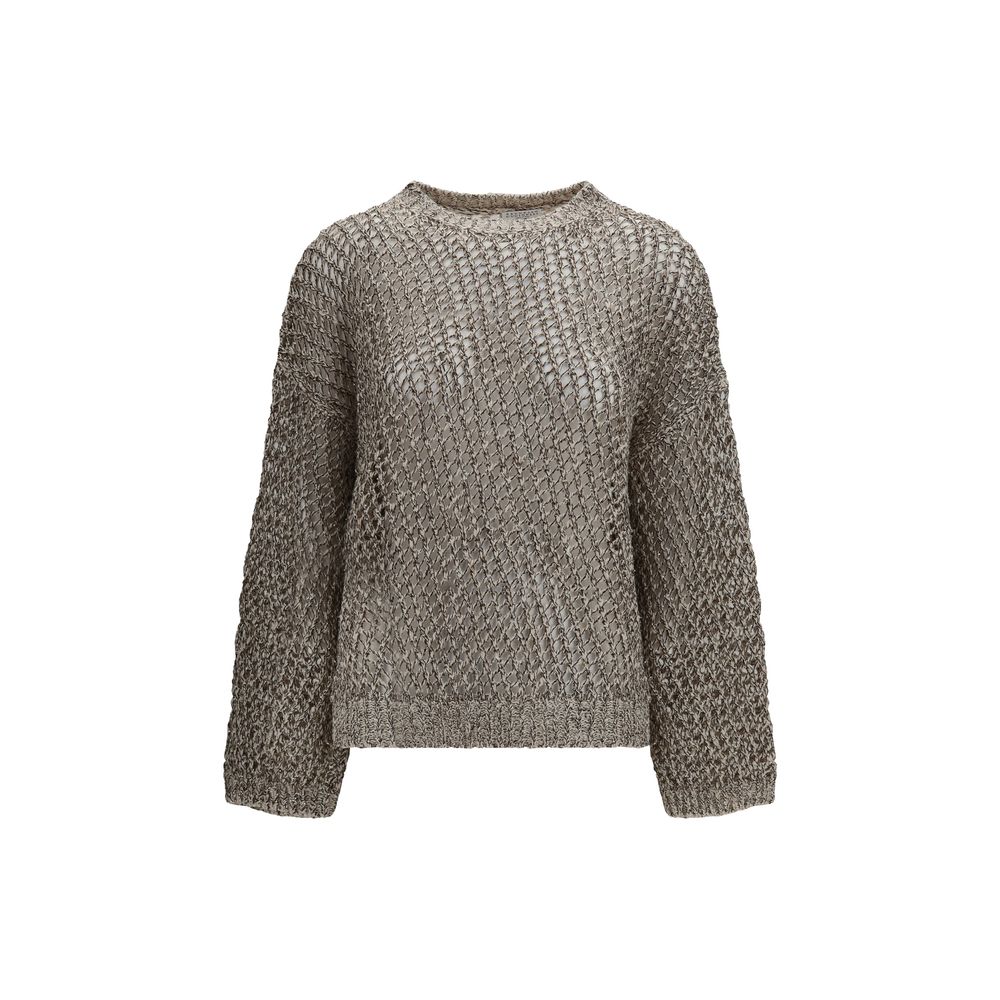 Brunello Cucinelli Beige Silk Sweatshirt