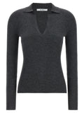 Max Mara Gray Cashmere Polo Shirt