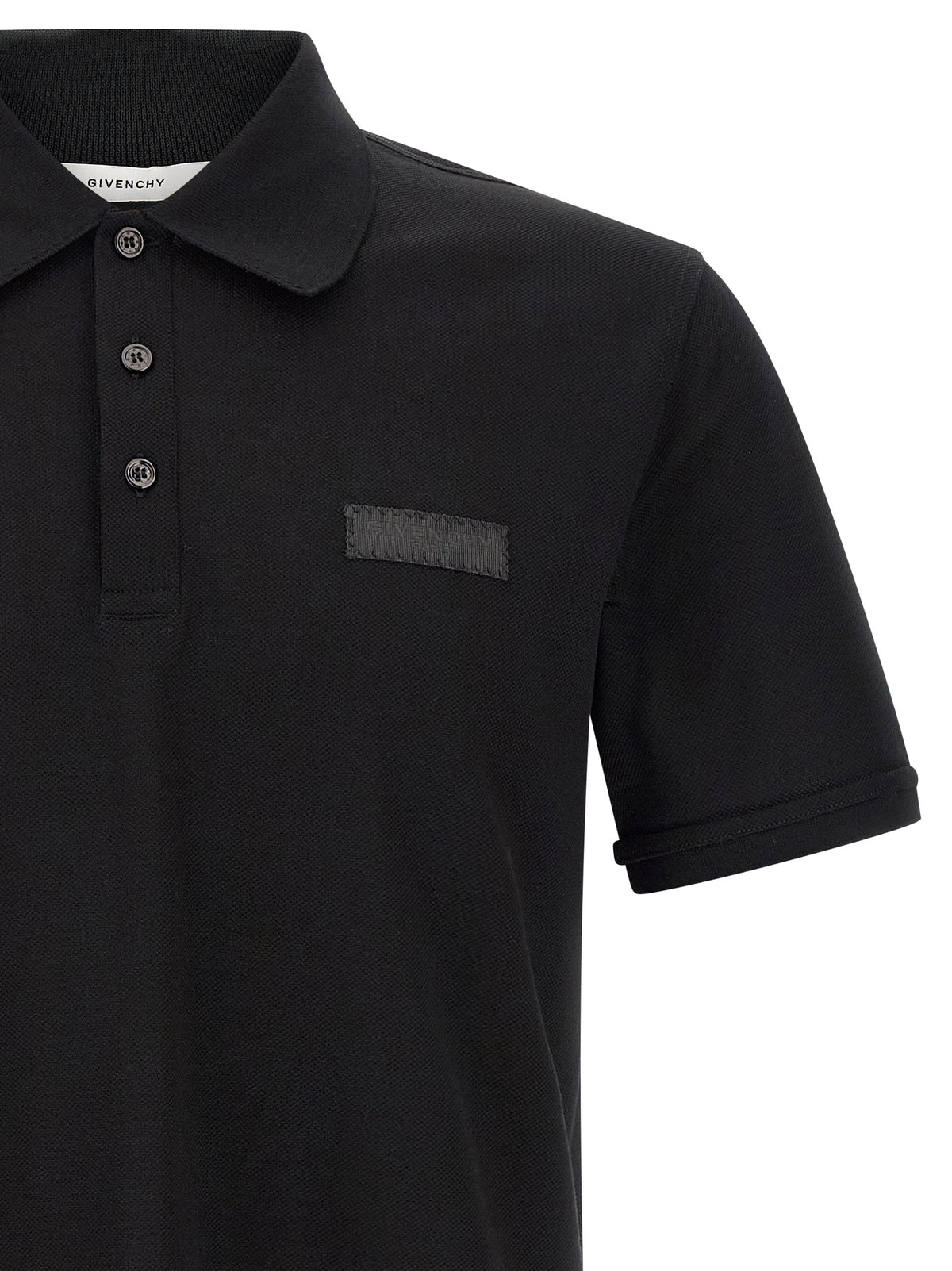 Givenchy Black Cotton Polo Shirt