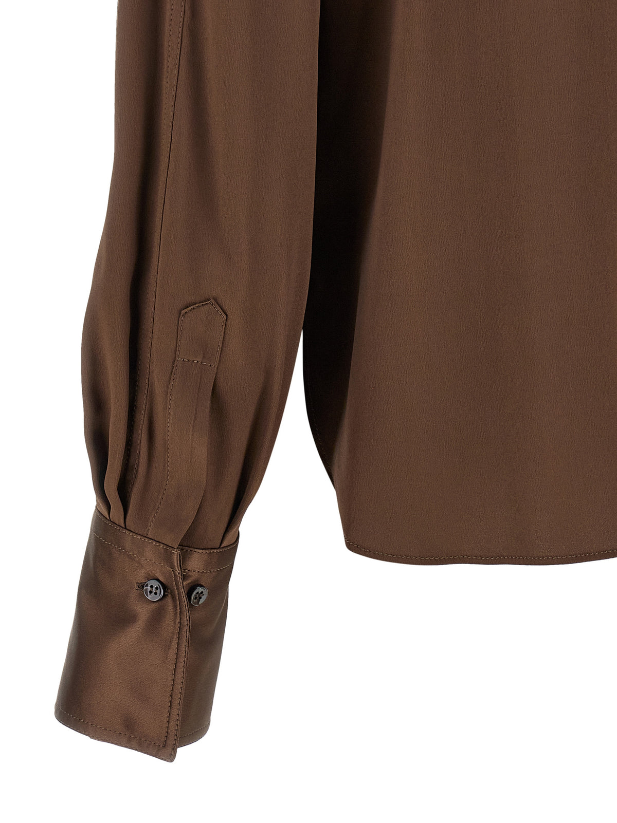 Brunello Cucinelli Brown Silk Blouse