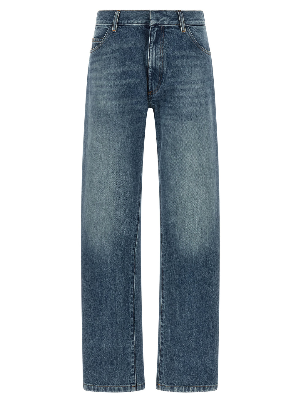 MM6 Maison Margiela Blue Cotton Straight-Leg Jeans