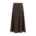 Brunello Cucinelli Brown Wool Oves Aries Midi Skirt