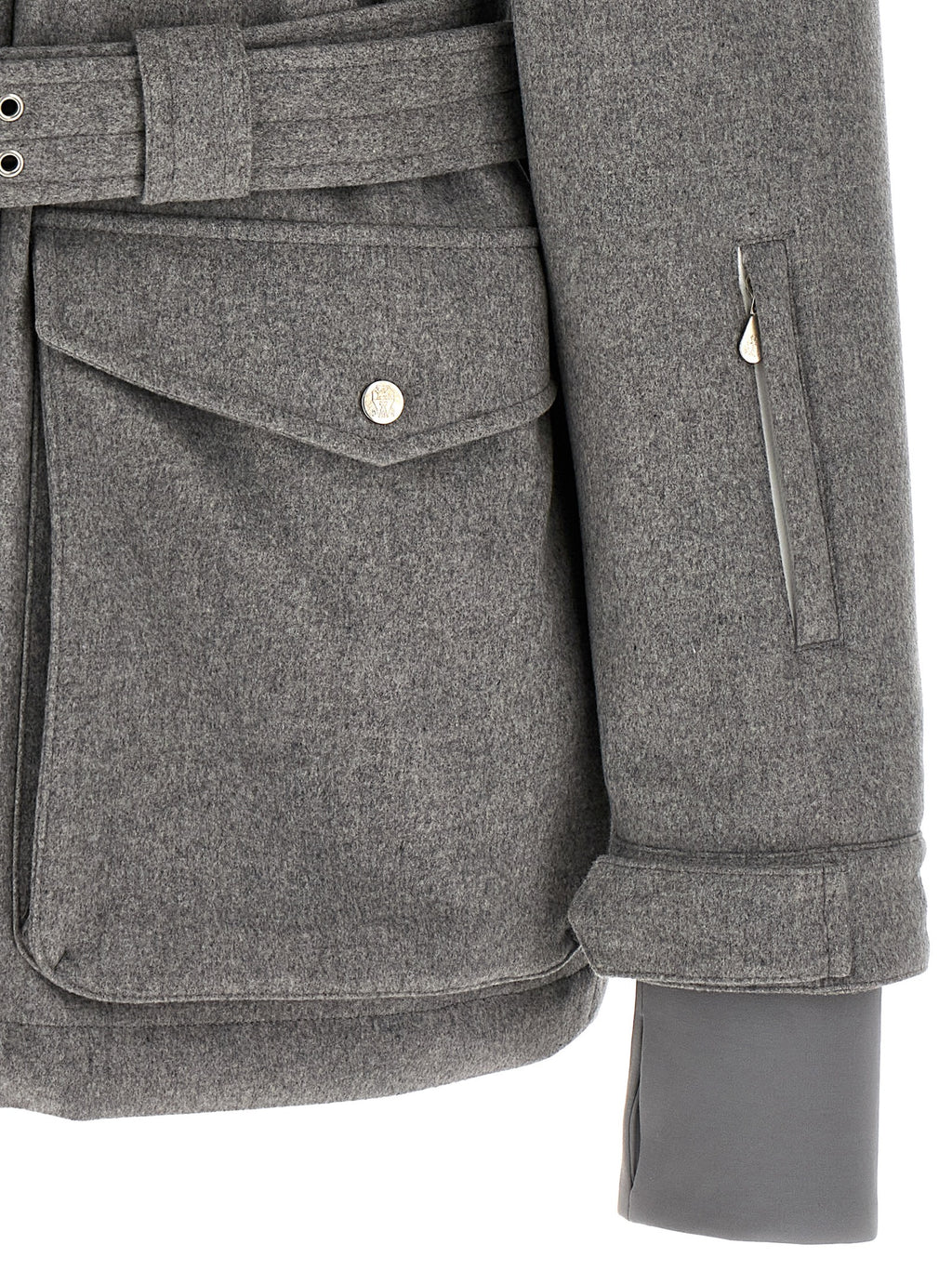 Brunello Cucinelli Gray Wool Full-Length Jacket