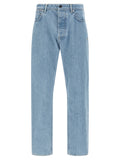 Stone Island Blue Cotton Straight-Leg Jeans