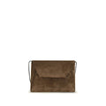 Brunello Cucinelli Brown Calf Leather Bos Taurus Clutch Bag