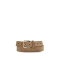 Brunello Cucinelli Beige Calf Leather Bos Taurus Regular Belt